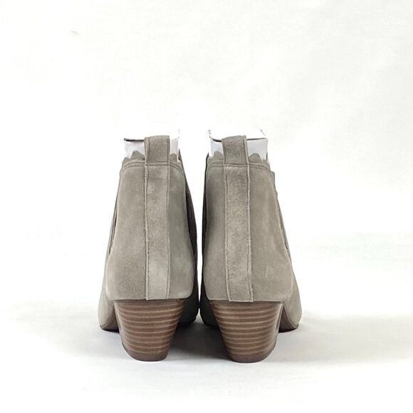 New Sole Society Candrah Cow Split Suede Leather Ankle Bootie , Mushroom 7 - Picture 5 of 10